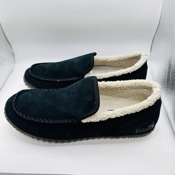 Size 10 - Sorel Dude Moccasins Men’s Black Suede Shoes / Slippers main image 7